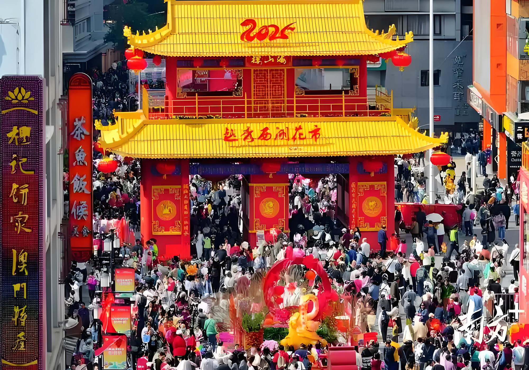 春节民俗-行花街